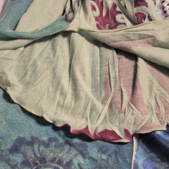 New Directions Women's Multicolor Boho Patterned Top Size 1X - Picture 6 of 14